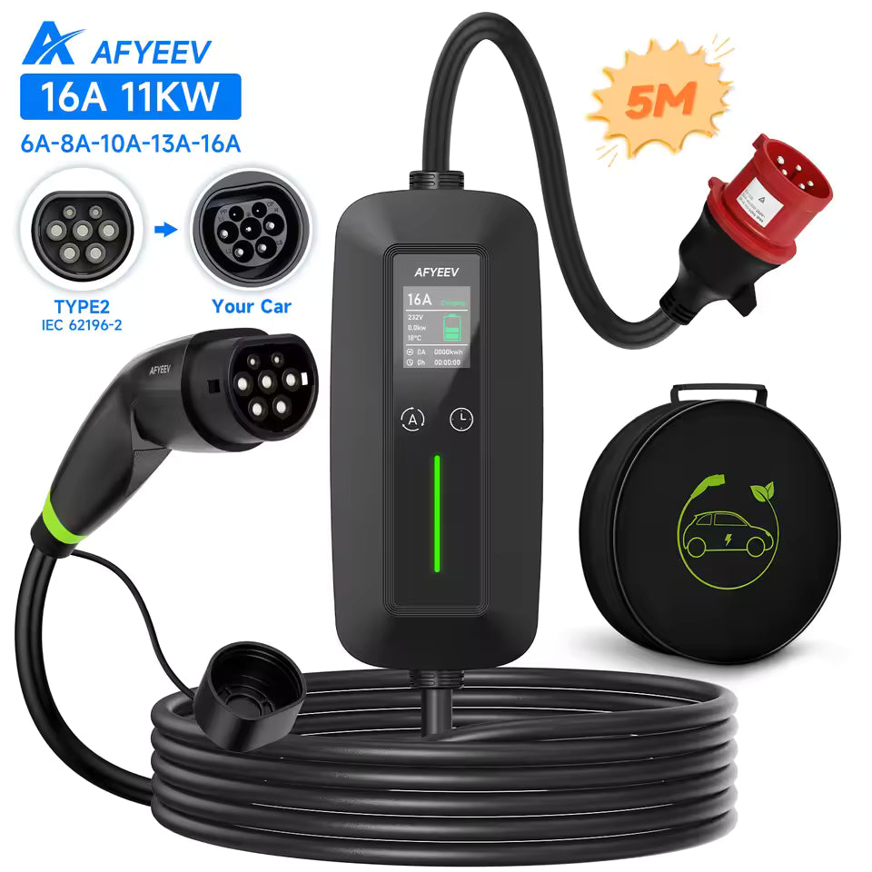 Portable 11kW Three-Phase Charger | Type 2