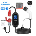 מטען נייד תלת־פאזי לרכב חשמלי 11kW עם חיבור לאפליקציה