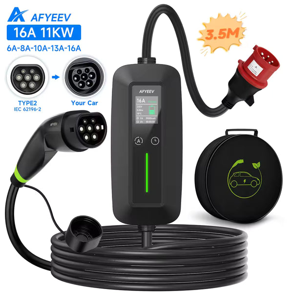Portable 11kW Three-Phase Charger | Type 2